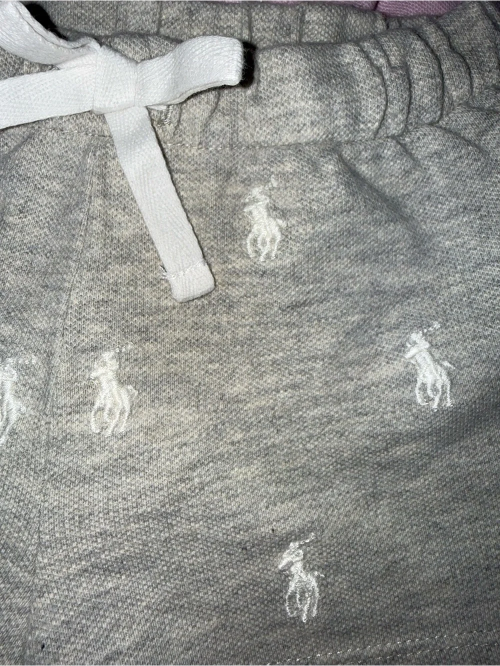 Ralph Lauren Girls Polo Shorts Bundle Pink Gray Pony Logo 2T 24M